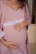 Халаты Комплект халат и ночнушка для беременных и кормящих мам 4333041, пудра, To be Фото №4