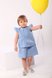 Дитячі плаття Сукня літня для дівчаток 1-4 років, блакитна в дрібні квіточки, Модний карапуз Фото №2