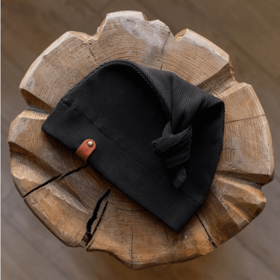 Чепчики, шапочки для новорождённых Шапка летняя Knot, черная, MagBaby
