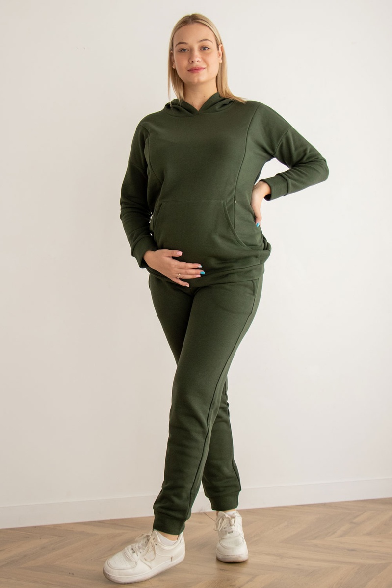 Спортивні костюми Спортивний костюм для вагітних і годуючих мам 4218114-4, хакі, To be