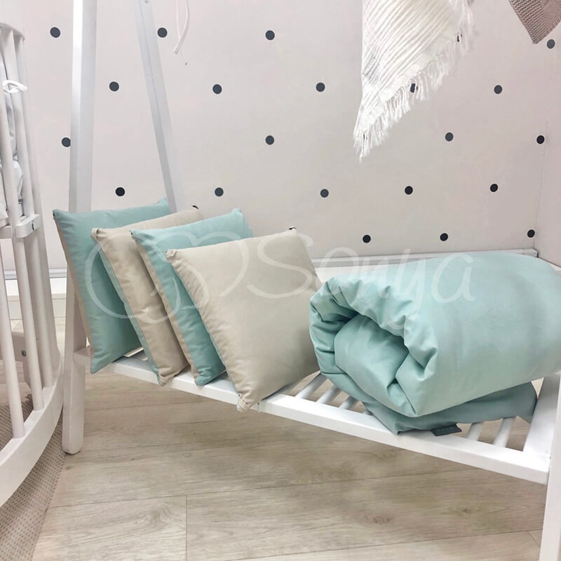 Постільна білизна Комплект постільної білизни в ліжечко Art Design Ку-ку + бортик коса, 6 елементів, Маленька Соня