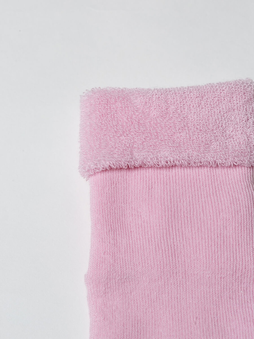 Шкарпетки Шкарпетки дитячі махрові Зайчики, набір 2 шт, рожевий, молочний, Мамин Дом