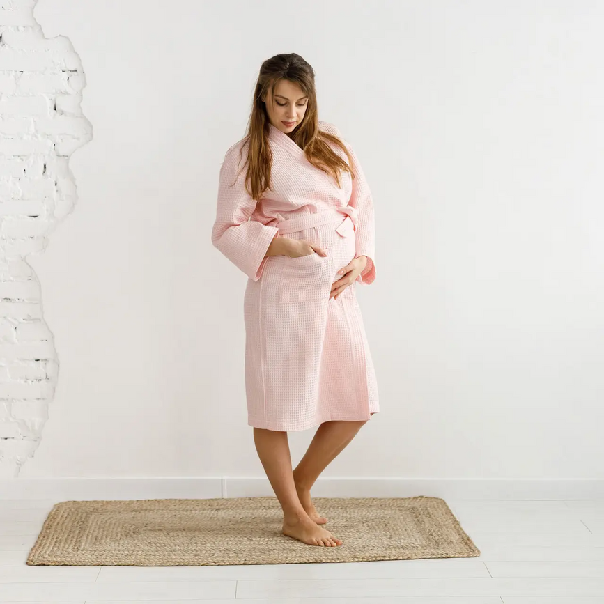 Халаты Халат вафельный для беременных и кормящих мам Mary, розовый, MagBaby