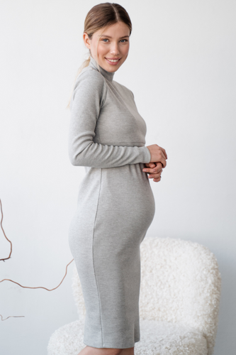 Платье для беременных и кормящих мам 4217133 светло-серый, To be, Светло-серый, 42