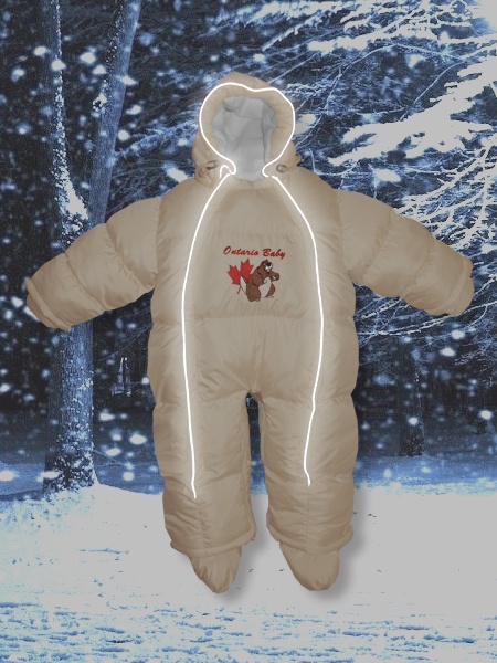 Демисезонные комбинезоны Пуховый комбинезон-трансформер Baby Walk, Зима+ демисезонный, бежевый, ТМ Ontario Linen