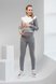 Штаны Спортивные штаны для беременных и кормящих мам, серые с белыми лампасами, ТМ Dianora Фото №1