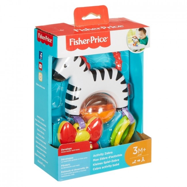 Брязкальця Іграшка на присоску Зебра, Fisher-Price