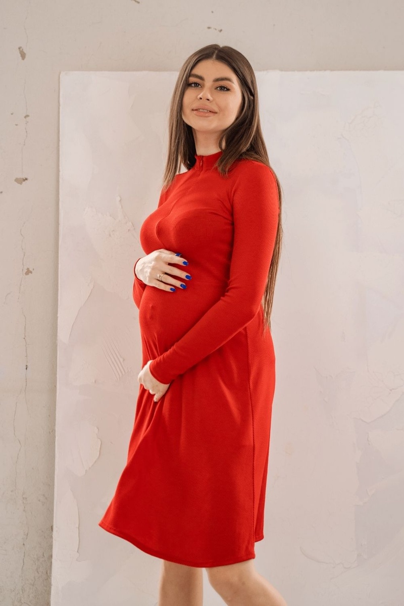 Сукня для вагітних і годуючих мам 4287138, червоне, To be, Червоний, 42