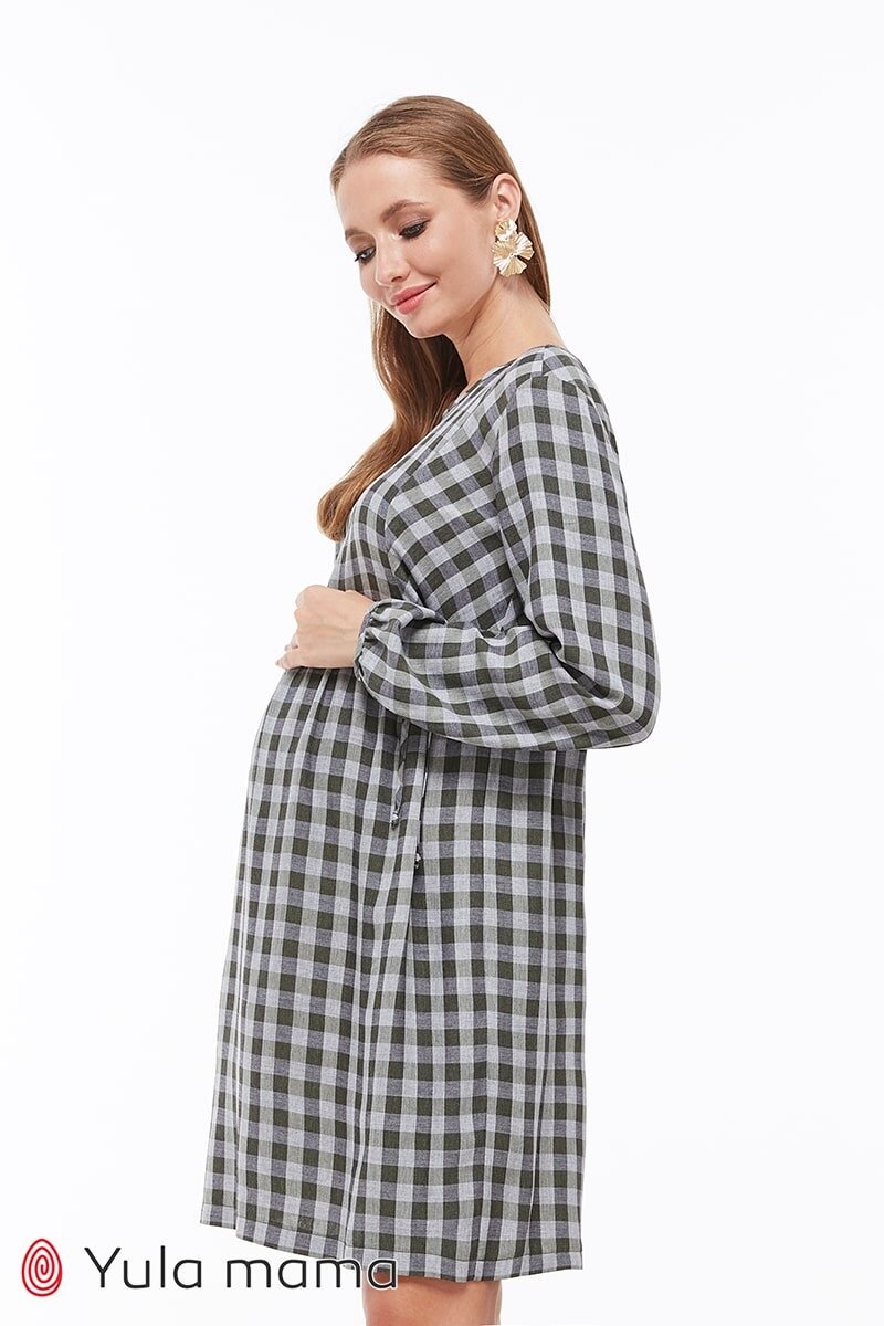 Платье в клетку для беременных и кормящих LORAINE, Юла мама