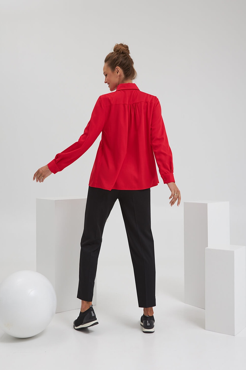Блузи, сорочки Cорочка для вагітних 2138 1519, червоний, ТМ Dianora