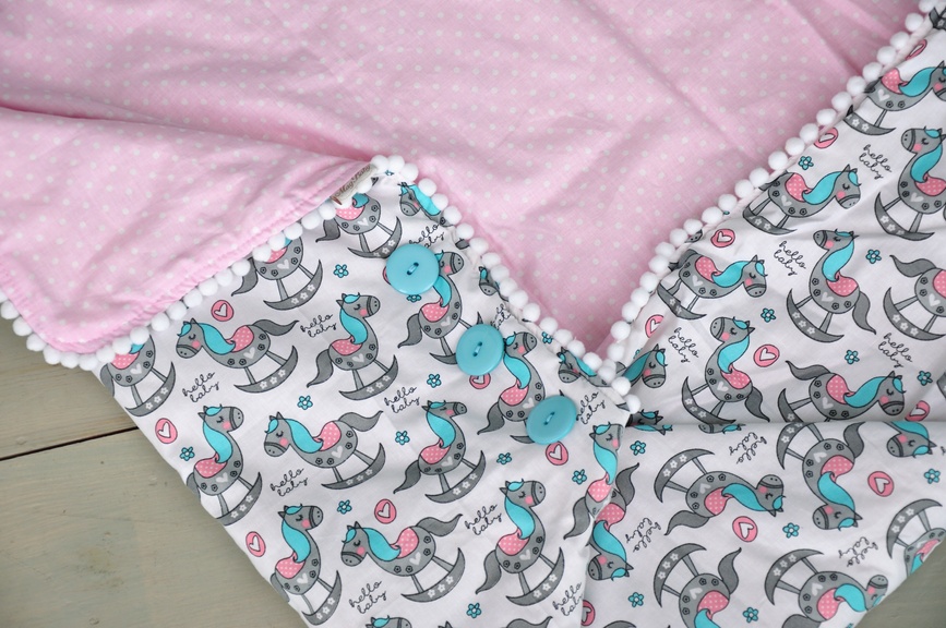 Конверт-одеяло для новорожденных с пуговицами Волшебные пони, летний, MagBaby