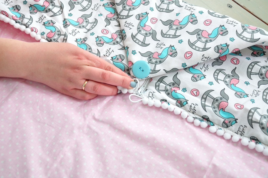 Конверт-одеяло для новорожденных с пуговицами Волшебные пони, летний, MagBaby