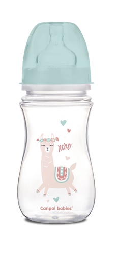 Пляшечки Пляшка з широким отвором антіколікова EasyStart - Toys, 240 мл, лама, Canpol babies