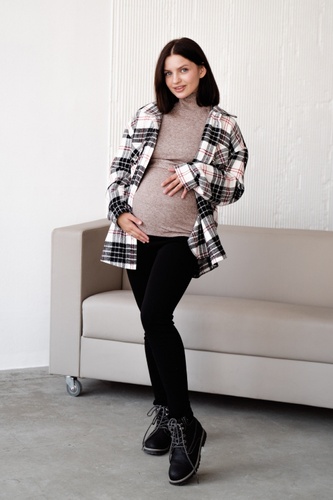 Джемпер для вагітних, майбутніх мам, мокко, To Be, Мокко, 42