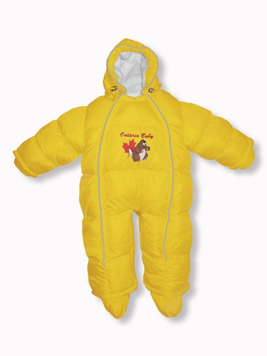 Демисезонные комбинезоны Пуховый комбинезон-трансформер Baby Walk, Зима+ демисезонный, желтый, ТМ Ontario Linen