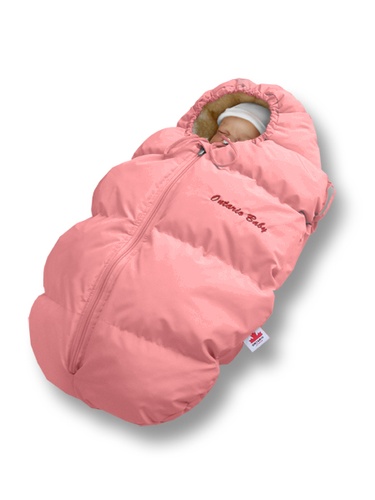 Конверт для новорожденных зимний с подкладкой на овчине от 0 до 6 мес Baby Born, розовый, ТМ Ontario Linen