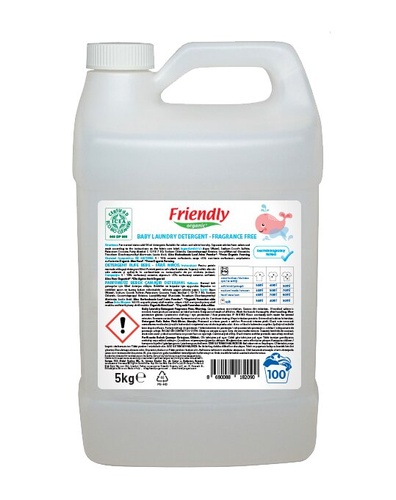 Органічна побутова хімія Рідкий органічний гель для прання (без запаху), 5л, Friendly organic