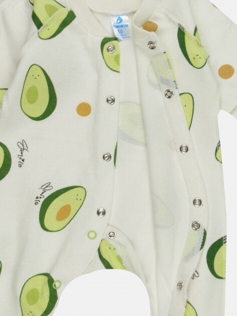 Человечки нательные Комбинезон для новорожденных Авокадоo Молочный Зеленый, Minikin