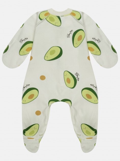 Чоловічки натільні Комбінезон для новонароджених Авокадо Молочний Зелений, Minikin