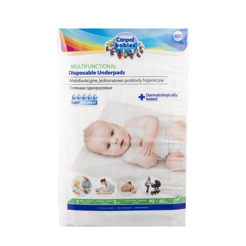 Одноразові пелюшки Одноразові пелюшки гігієнічні 10 шт, Сanpol Babies