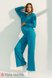 Спортивные костюмы Костюм трикотажный для беременных и кормящих OLIVER c брюками палаццо и свитшотом, морская волна, ТМ Юла мама Фото №1
