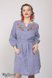 Платья на каждый день Платье-вышиванка для беременных и кормящих LADA, клетка сине-белая, Юла Мама Фото №3