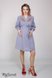Платья на каждый день Платье-вышиванка для беременных и кормящих LADA, клетка сине-белая, Юла Мама Фото №1