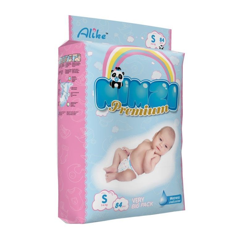 Подгузники Подгузники детские MIMZI S 3-6 кг 84 шт, Mimzi