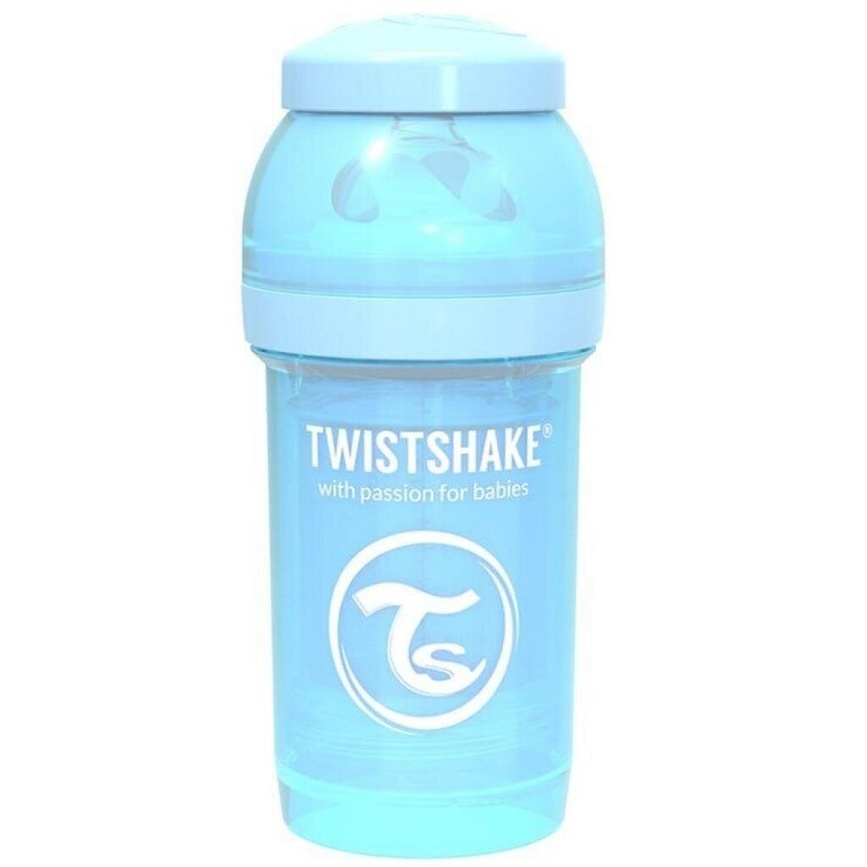Бутылочки Антиколиковая бутылочка светло-голубая 0+ мес., 180 мл, (78250), Twistshake