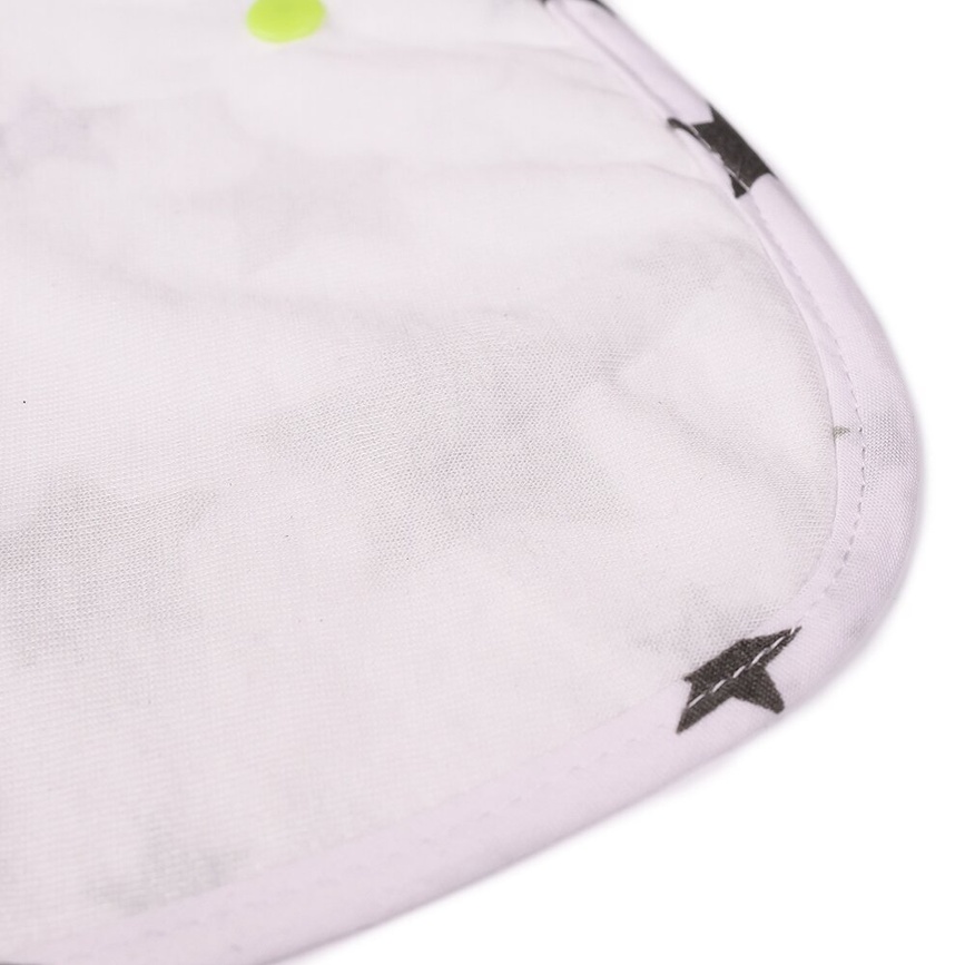 Слюнявчики Непромокаемый нагрудник с карманом ЭКО ПУПС Eco Cotton Premium 21х30 (серые звездочки), ЭКО ПУПС