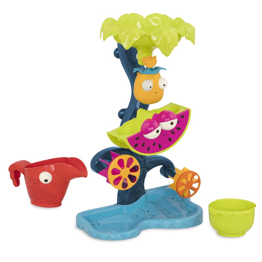 Іграшки для купання Набір для гри з піском і водою ТРОПІЧНИЙ ВОДОСПАД (млин для гри у ванні, в басейні, на пляжі), Battat