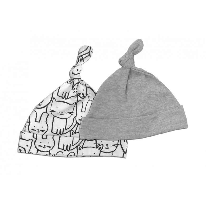Чепчики, шапочки для новорождённых Шапочки Графити, набор 2 шт, 0-3 мес, Мамин дом