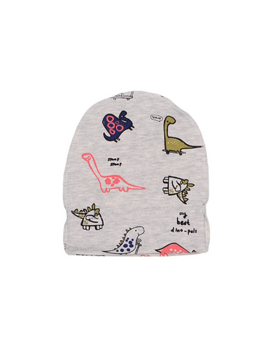 Чепчики, шапочки для новорождённых Шапочка для новорожденных Динозавры, серого цвета, Татошка