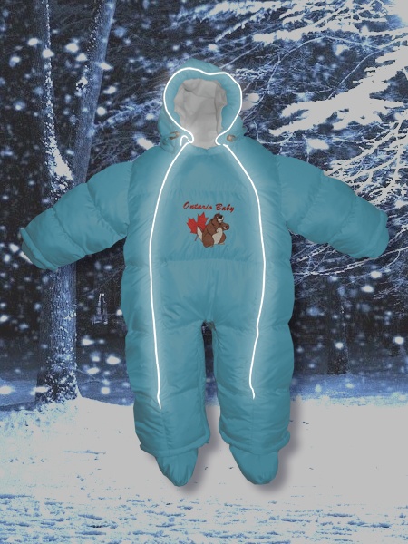Демисезонные комбинезоны Пуховый комбинезон-трансформер Baby Walk, Зима+ демисезонный, голубой, ТМ Ontario Linen