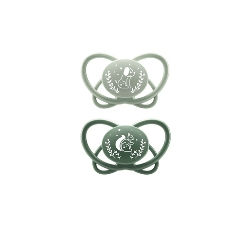 Пустушки Пустушка "Мій метелик" Зелений (силікон) 5-18 місяців (2шт. + футляр-стерилізатор), Nip
