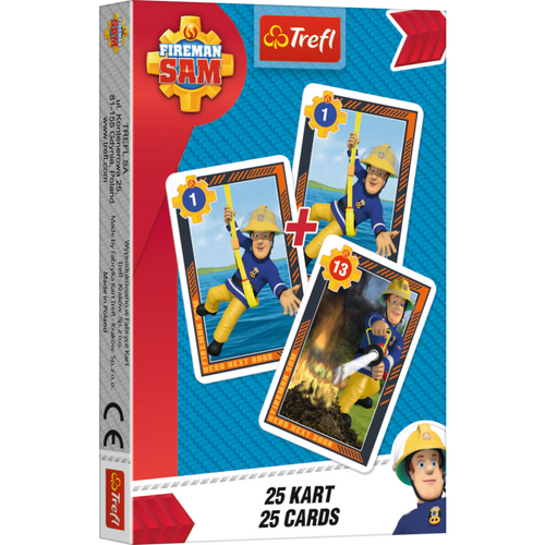 Обучающие Игральные карты - (25 карт) - "Пожарный Сэм" ,Trefl
