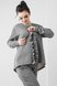 Світшоти, худі Кофта з воланом для вагітних і годуючих, сіра, Dianora Фото №2