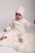 Человечки нательные Костюм вязаный "Узелок" шапочка + человечек молочный, Baby Chic Фото №2
