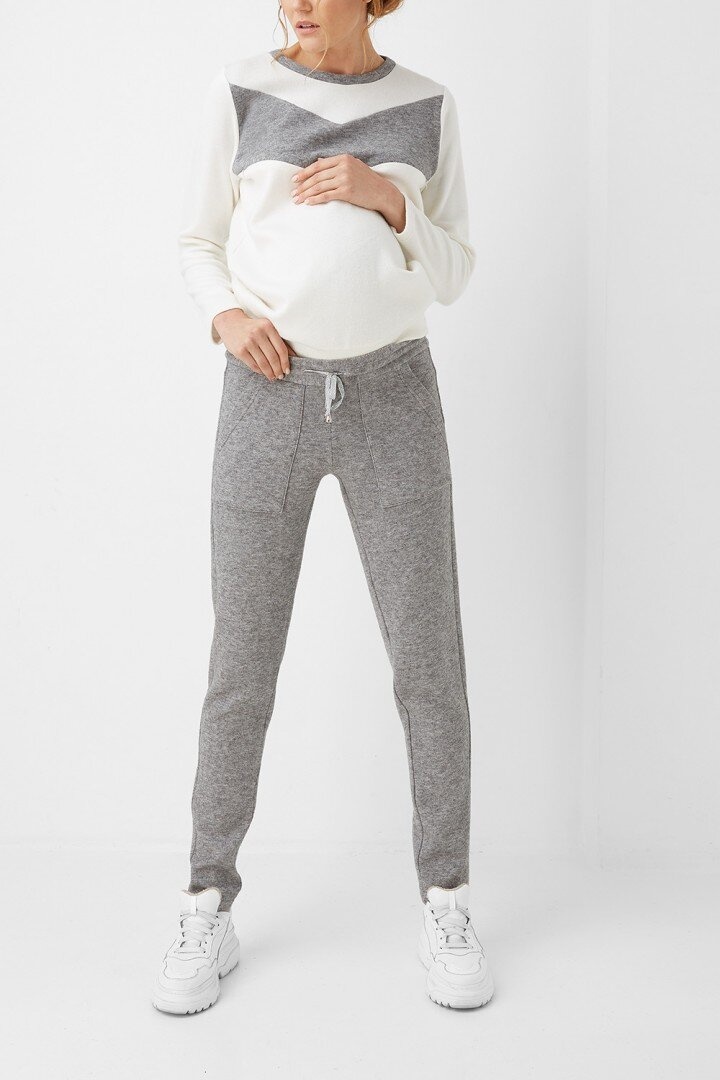 Спортивные костюмы Костюм спортивный для беременных и кормящих мам, бело-серый, ТМ Dianora