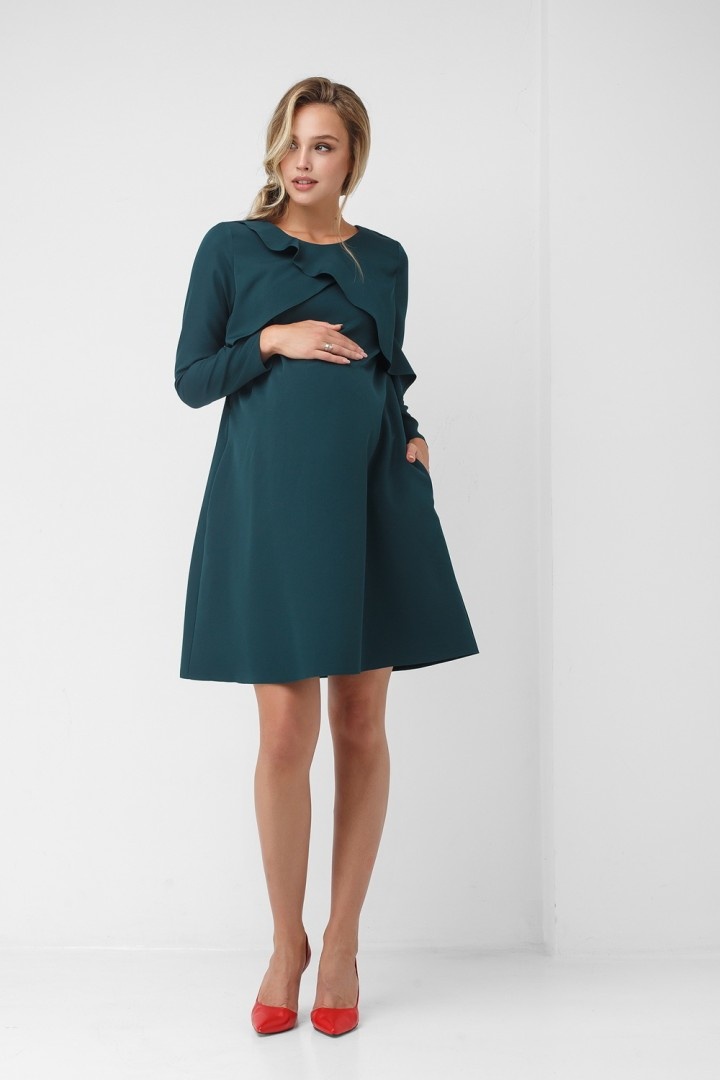 Платье для беременности и кормления, зеленое, ТМ Dianora