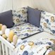Постелька Комплект постельного белья в кроватку Happy night Львенок с машинкой, синий, 6 элементов, Маленькая Соня Фото №6