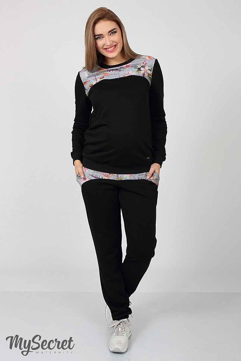 Брюки для беременных и кормящих мам Спортивные брюки для беременных Noks, черные, Юла Мама