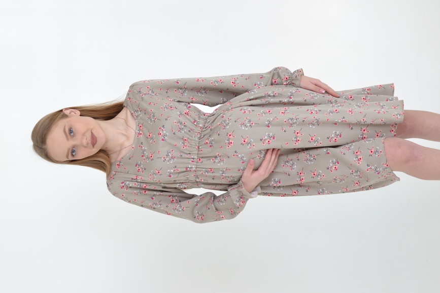 Платье Rosa для беременных и кормящих, беж, Dizhimama, Бежевий, 42