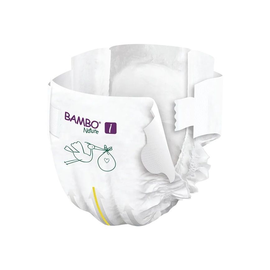Одноразовые подгузники в роддом Эко Подгузники Bambo Nature 1 (2-4 кг), 22 шт. , Bambo Nature