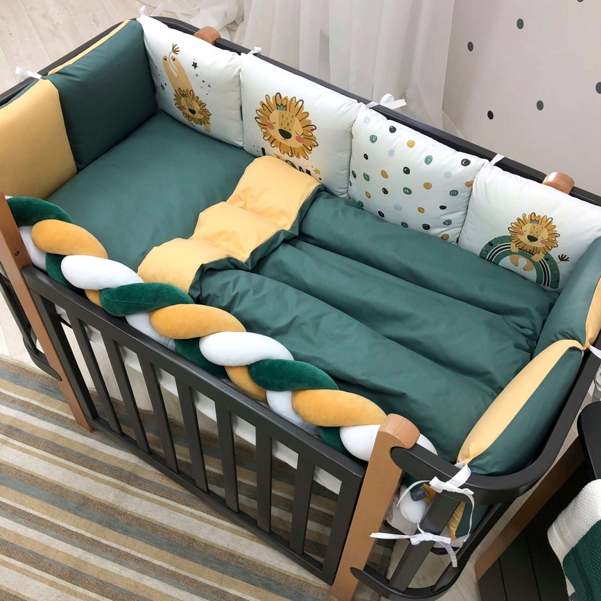 Постелька Комплект постельного белья в кроватку Art Design Лев, стандарт, 6 элементов, Маленькая Соня