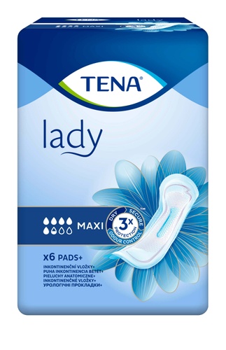 Послеродовые и урологические прокладки Урологические прокладки Lady Maxi Insta Dry, 6 шт., Tena