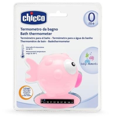 Термометры Термометр для измерения температуры воды Рыбка, розовый, Chicco