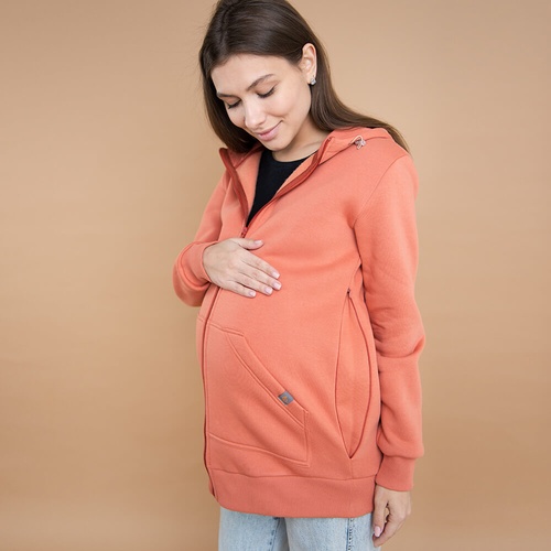 Світшоти, худі Худі з начосом для вагітних зі вставкою для дитини Папая, Love & Carry