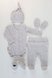 Боди с длинным рукавом Комплект для новорожденных Wind (боди, ползунки, шапочка, царапки, пинетки) серый меланж, MagBaby Фото №1
