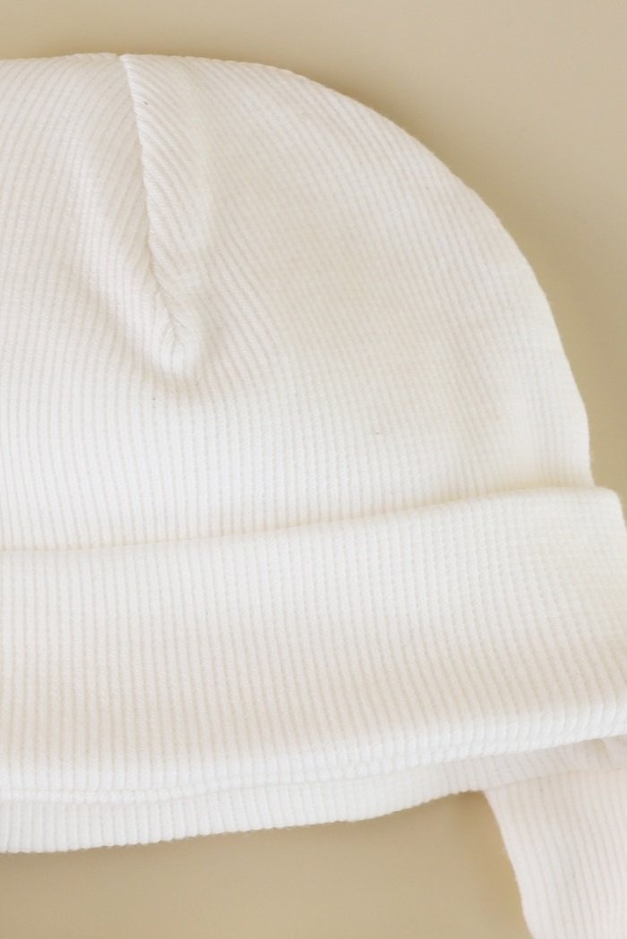 Чепчики, шапочки для новонародженних Шапочка Pixy рубчик, молочна, MagBaby